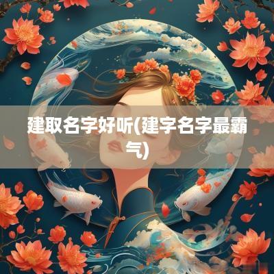 建取名字好听(建字名字最霸气)