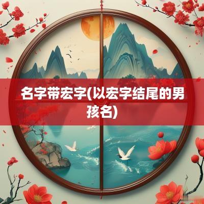 名字带宏字(以宏字结尾的男孩名)