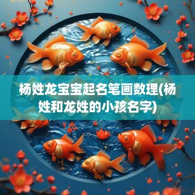 杨姓龙宝宝起名笔画数理(杨姓和龙姓的小孩名字)
