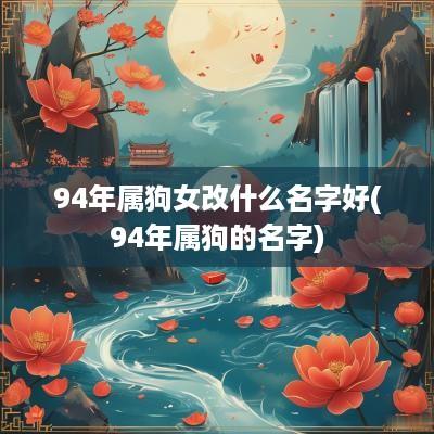 94年属狗女改什么名字好(94年属狗的名字)