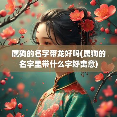 属狗的名字带龙好吗(属狗的名字里带什么字好寓意)