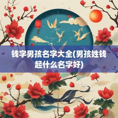 钱字男孩名字大全(男孩姓钱起什么名字好)