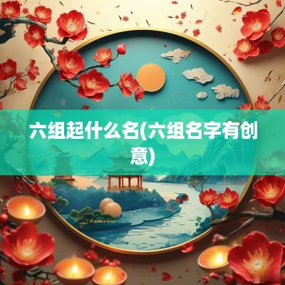 六组起什么名(六组名字有创意)