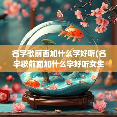 名字歌前面加什么字好听(名字歌前面加什么字好听女生)