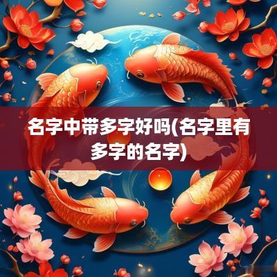 名字中带多字好吗(名字里有多字的名字)