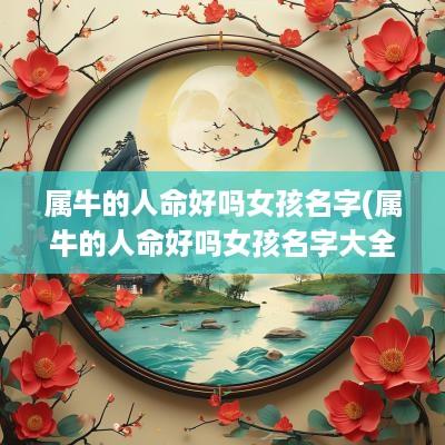 属牛的人命好吗女孩名字(属牛的人命好吗女孩名字大全)