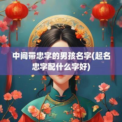 中间带忠字的男孩名字(起名忠字配什么字好)