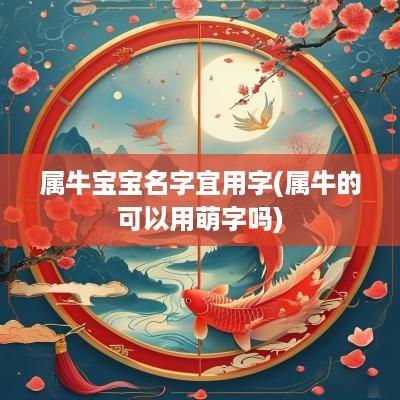 属牛宝宝名字宜用字(属牛的可以用萌字吗)