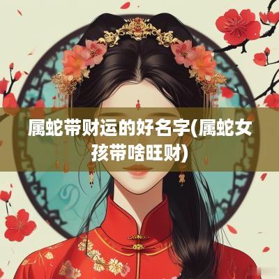 属蛇带财运的好名字(属蛇女孩带啥旺财)