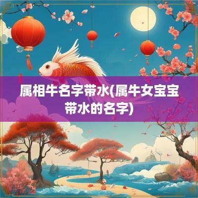 属相牛名字带水(属牛女宝宝带水的名字)