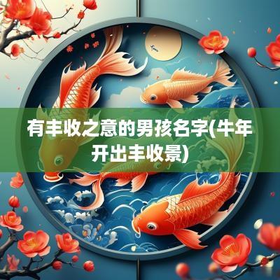 有丰收之意的男孩名字(蛇年开出丰收景)