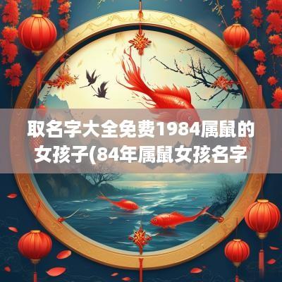 取名字大全免费1984属鼠的女孩子(84年属鼠女孩名字)