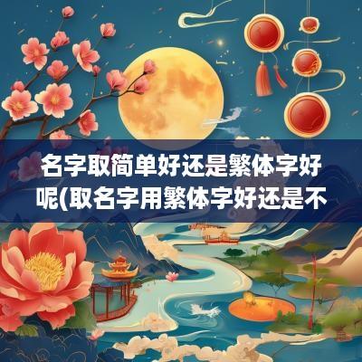 名字取简单好还是繁体字好呢(取名字用繁体字好还是不用好)