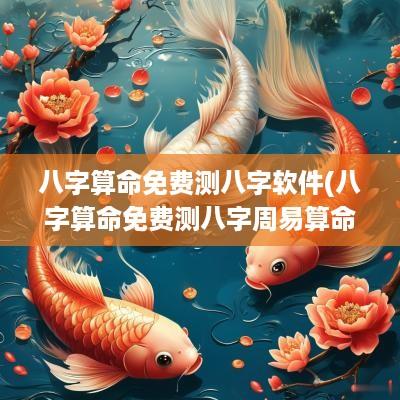 八字算命免费测八字软件(八字算命免费测八字周易算命)