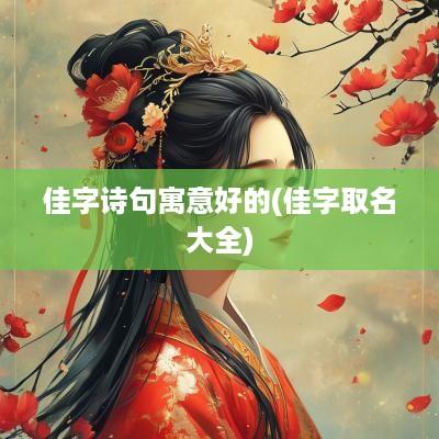 佳字诗句寓意好的(佳字取名大全)
