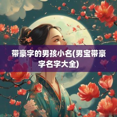 带豪字的男孩小名(男宝带豪字名字大全)