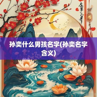 孙奕什么男孩名字(孙奕名字含义)