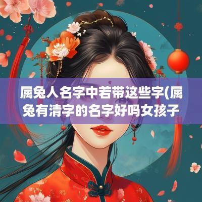 属兔人名字中若带这些字(属兔有清字的名字好吗女孩子)