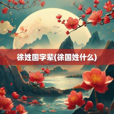 徐姓国字辈(徐国姓什么)