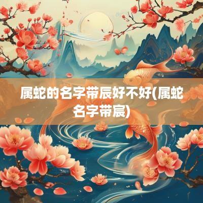 属蛇的名字带辰好不好(属蛇名字带宸)