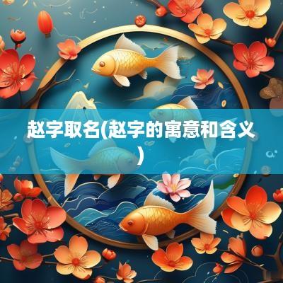 赵字取名(赵字的寓意和含义)
