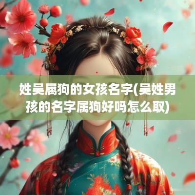 姓吴属狗的女孩名字(吴姓男孩的名字属狗好吗怎么取)