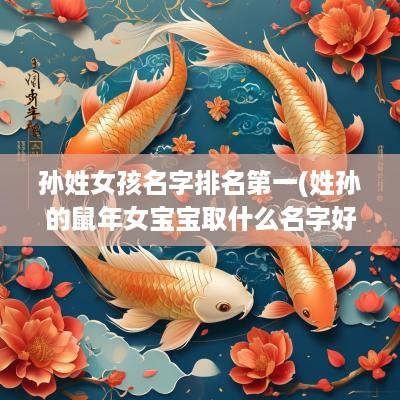 孙姓女孩名字排名第一(姓孙的蛇年女宝宝取什么名字好)