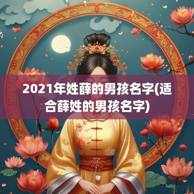 2025年姓薛的男孩名字(适合薛姓的男孩名字)