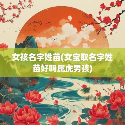 女孩名字姓苗(女宝取名字姓苗好吗属虎男孩)
