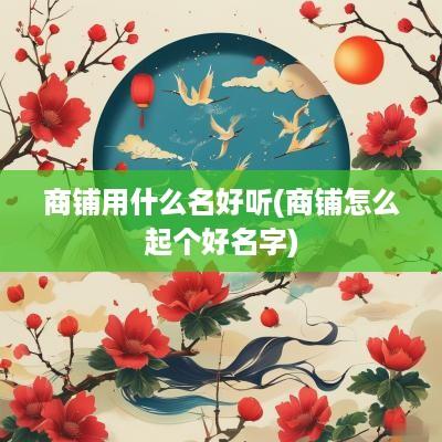 商铺用什么名好听(商铺怎么起个好名字)