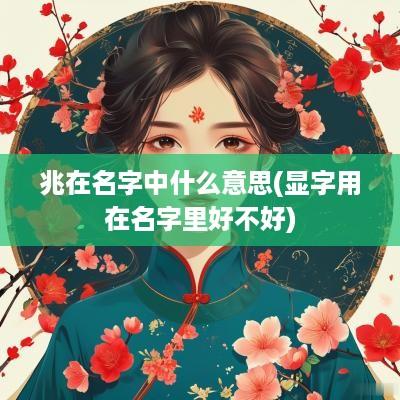 兆在名字中什么意思(显字用在名字里好不好)