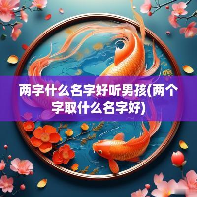 两字什么名字好听男孩(两个字取什么名字好)