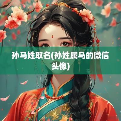 孙马姓取名(孙姓属马的微信头像)
