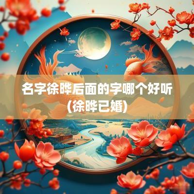 名字徐晔后面的字哪个好听(徐晔已婚)