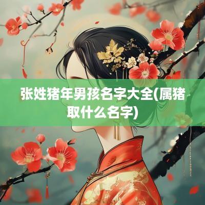 张姓猪年男孩名字大全(属猪取什么名字)