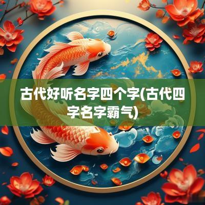 古代好听名字四个字(古代四字名字霸气)