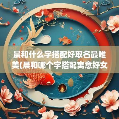 晨和什么字搭配好取名最唯美(晨和哪个字搭配寓意好女孩)