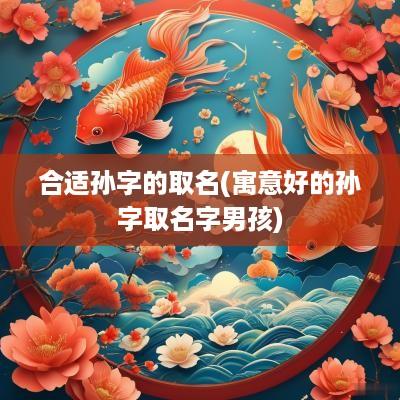 合适孙字的取名(寓意好的孙字取名字男孩)