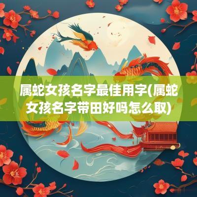 属蛇女孩名字最佳用字(属蛇女孩名字带田好吗怎么取)