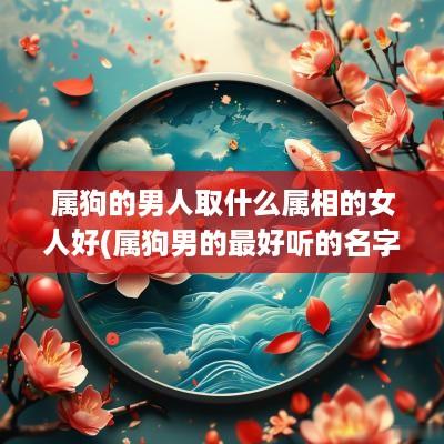 属狗的男人取什么属相的女人好(属狗男的最好听的名字是什么)