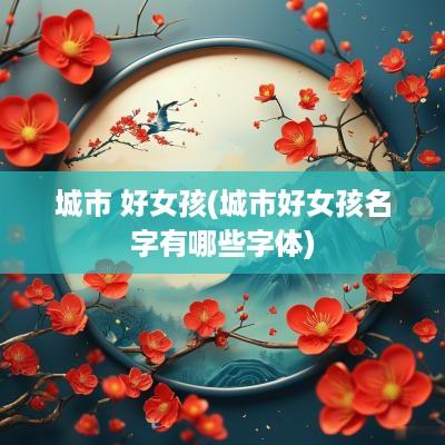 城市 好女孩(城市好女孩名字有哪些字体)