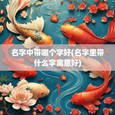 名字中带哪个字好(名字里带什么字寓意好)
