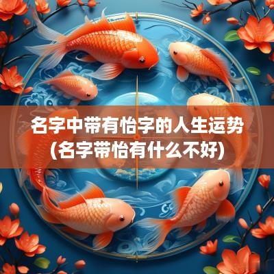 名字中带有怡字的人生运势(名字带怡有什么不好)