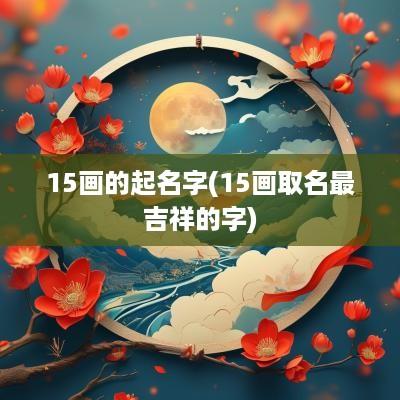 15画的起名字(15画取名最吉祥的字)