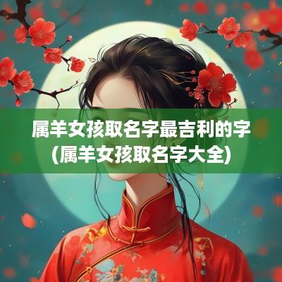 属羊女孩取名字最吉利的字(属羊女孩取名字大全)