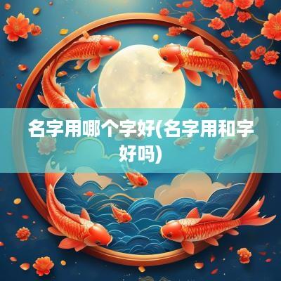 名字用哪个字好(名字用和字好吗)