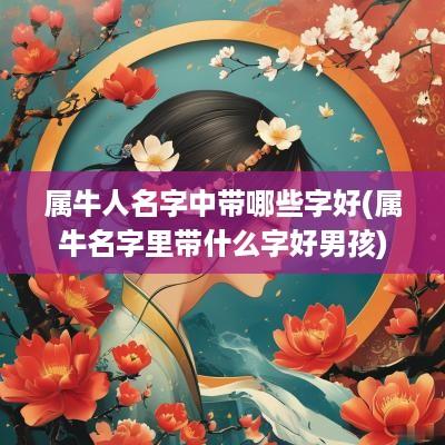 属牛人名字中带哪些字好(属牛名字里带什么字好男孩)