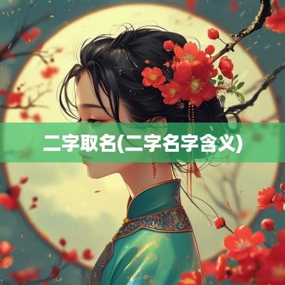 二字取名(二字名字含义)