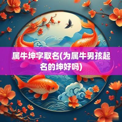 属牛坤字取名(为属牛男孩起名的坤好吗)