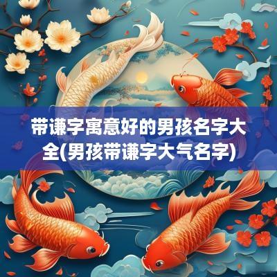 带谦字寓意好的男孩名字大全(男孩带谦字大气名字)